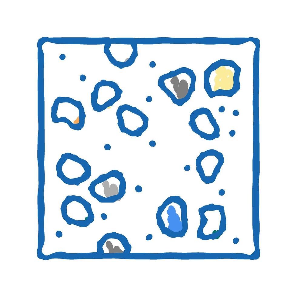terrazzo mosaic floors icon doodle illustration vector
