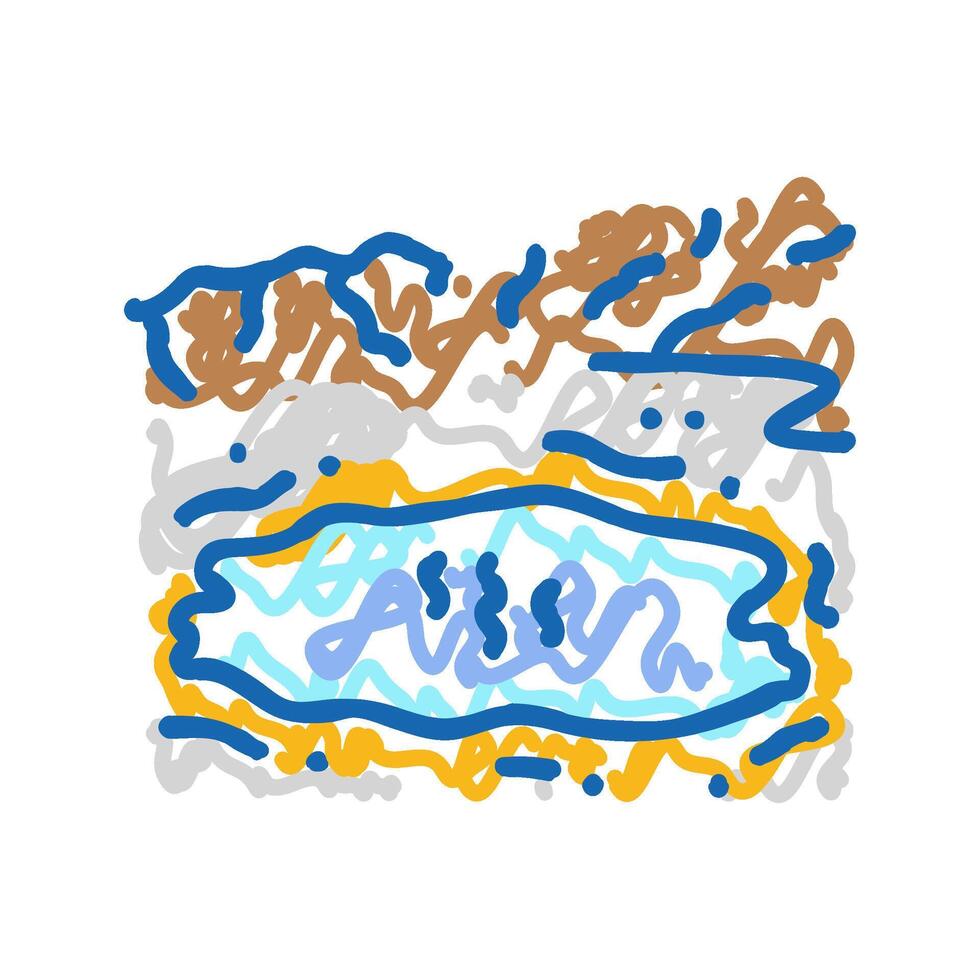 hot spring geothermal energy icon doodle illustration vector