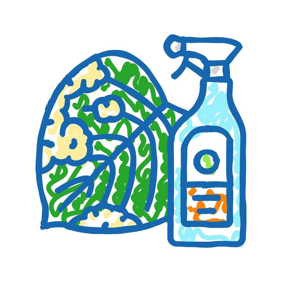 plant disease treatment garden maintenance icon doodle illustration vector
