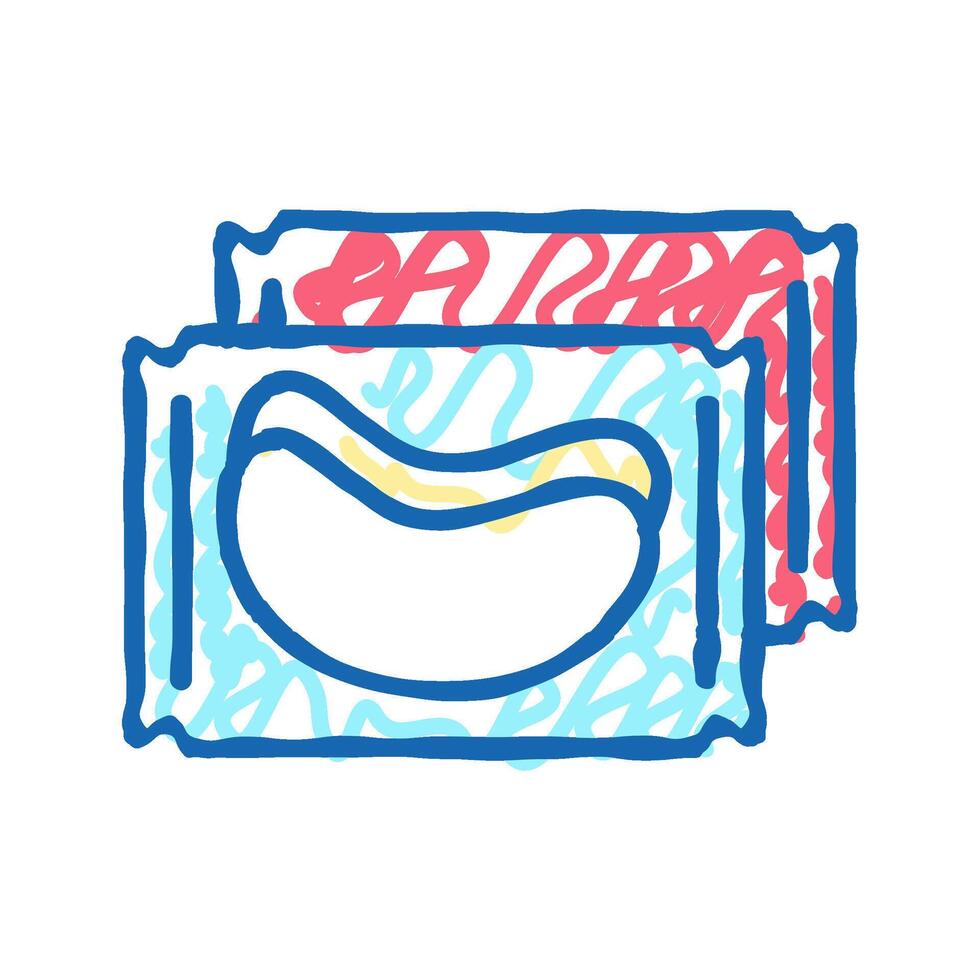 patches package icon doodle illustration vector