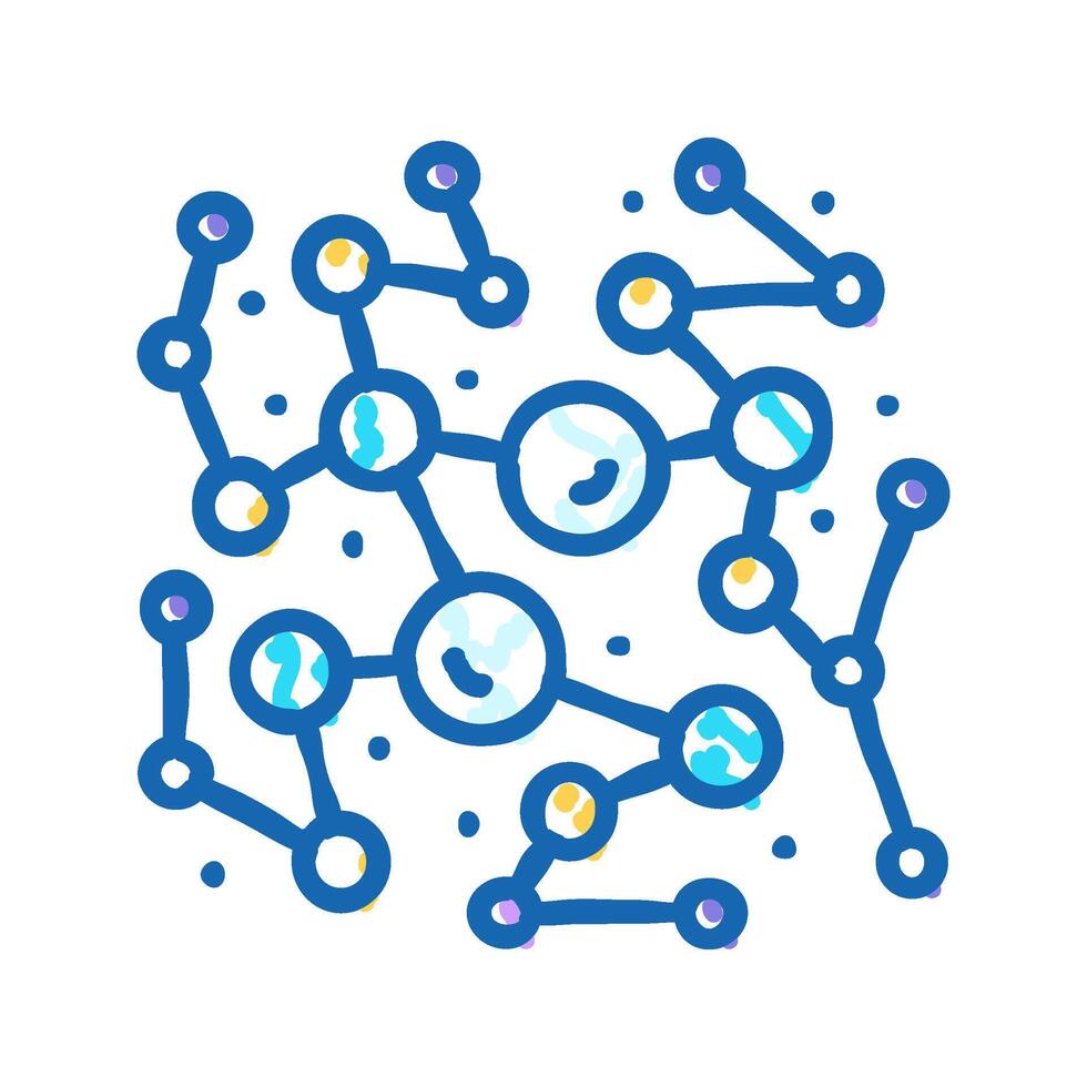 connection molecular structure icon doodle illustration vector