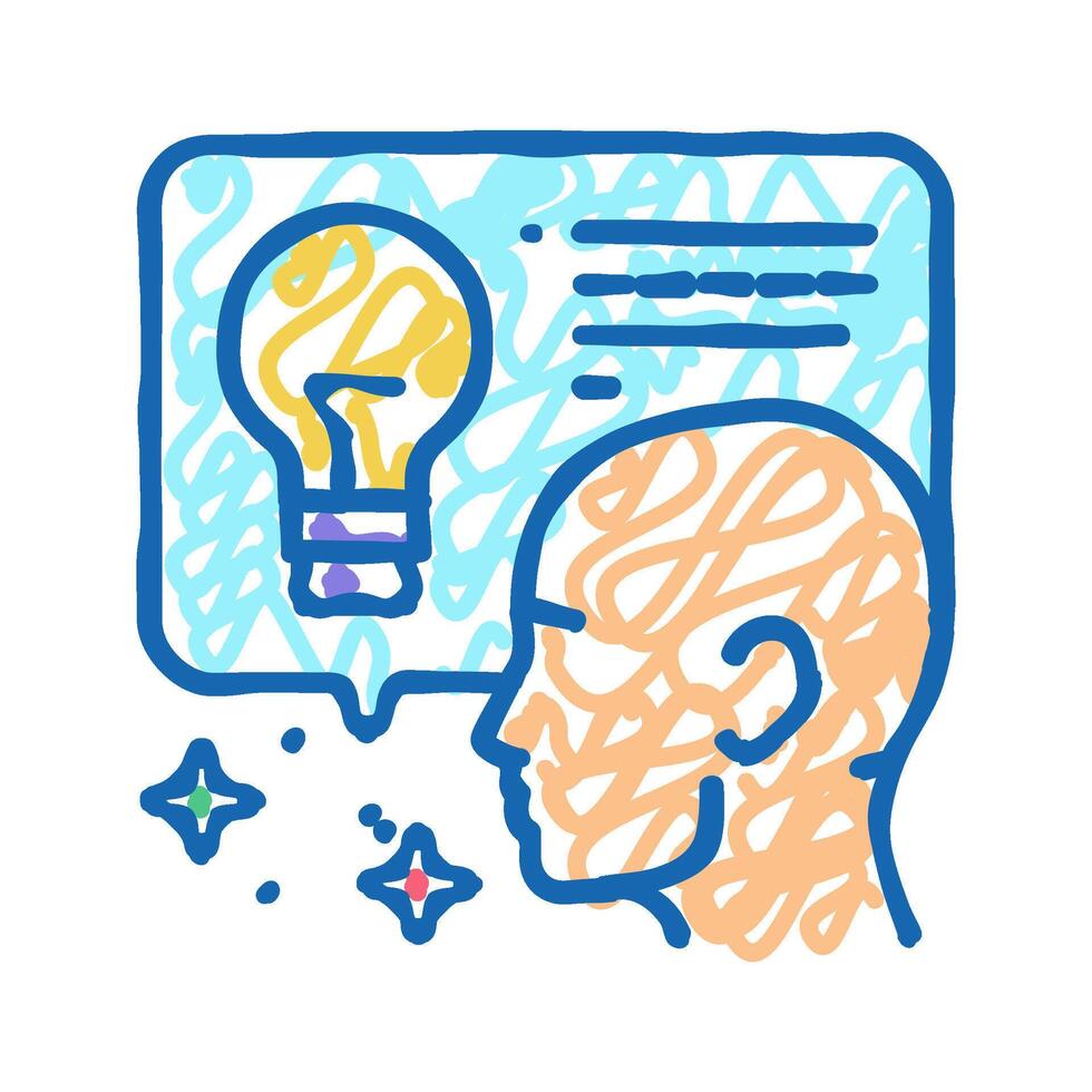 idea customer testimonial icon doodle illustration vector