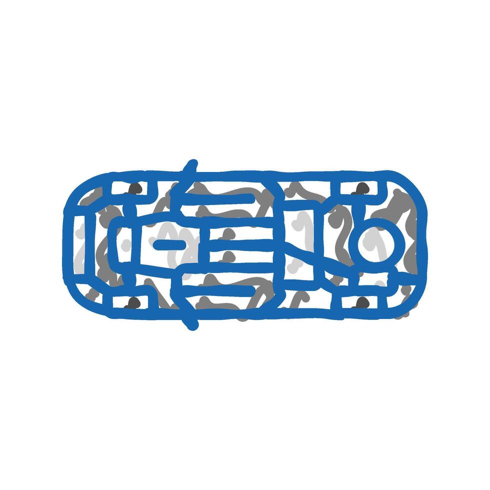 bottom view car modern icon doodle illustration vector