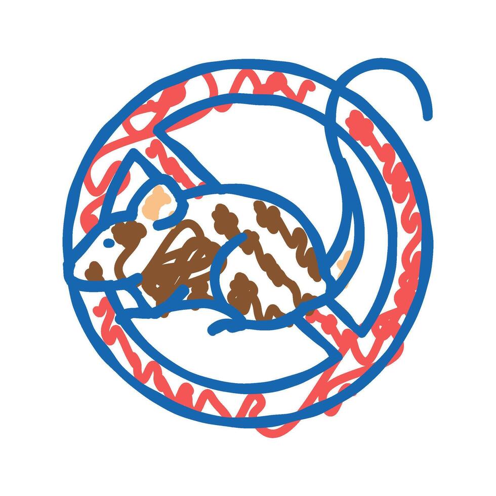 mice control icon doodle illustration vector