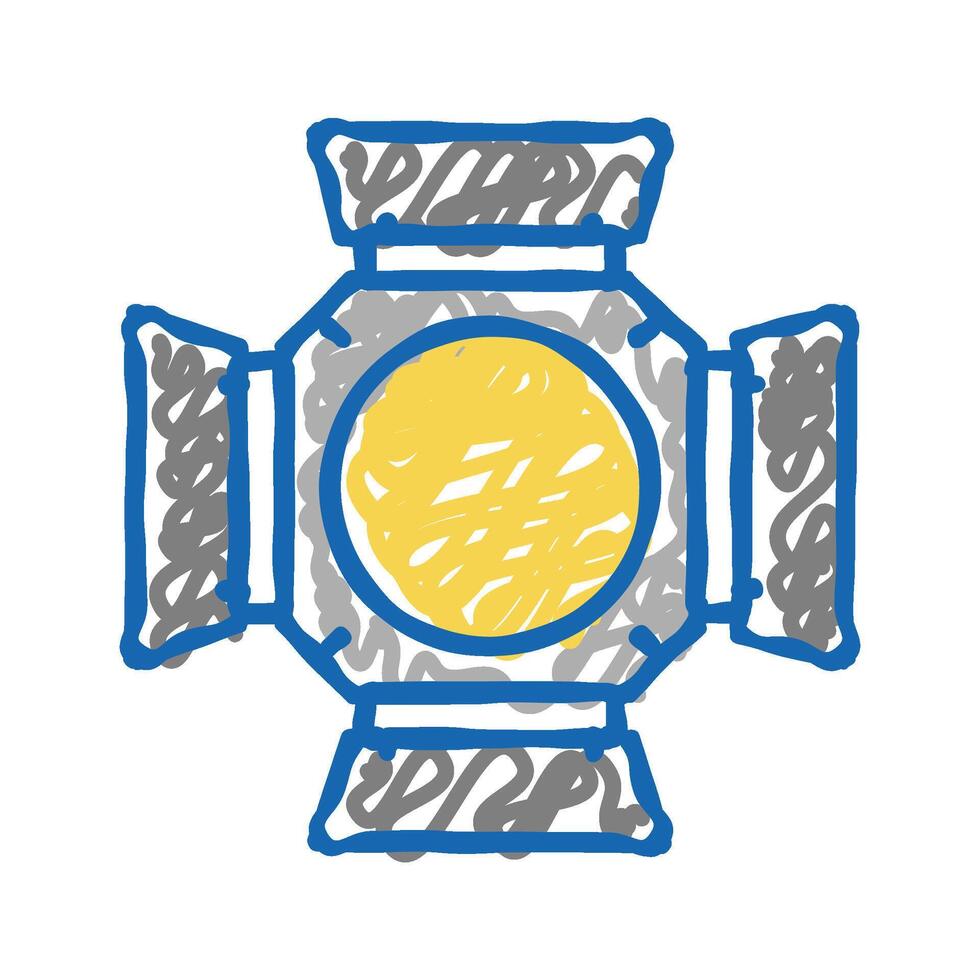 studio lights production icon doodle illustration vector