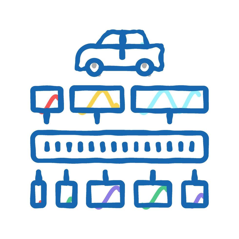 vin code decoder icon doodle illustration vector