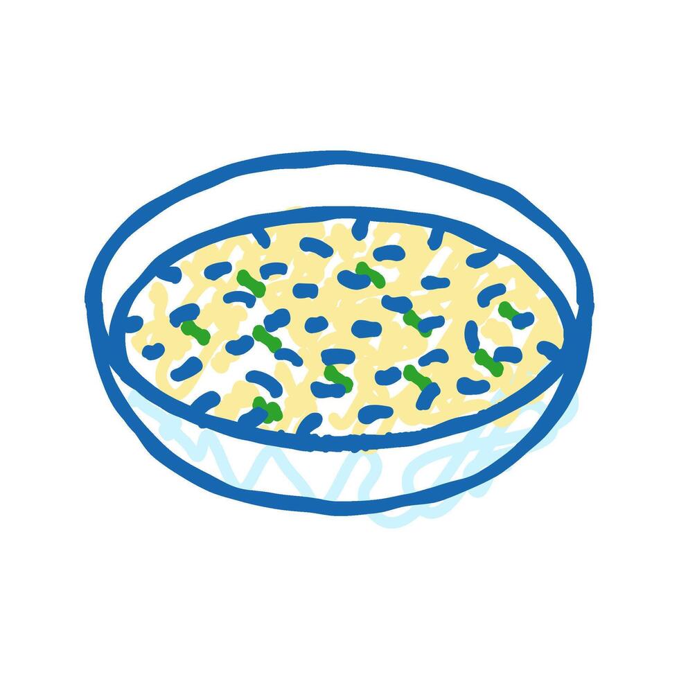 egg drop soup chinese cuisine icon doodle illustration vector
