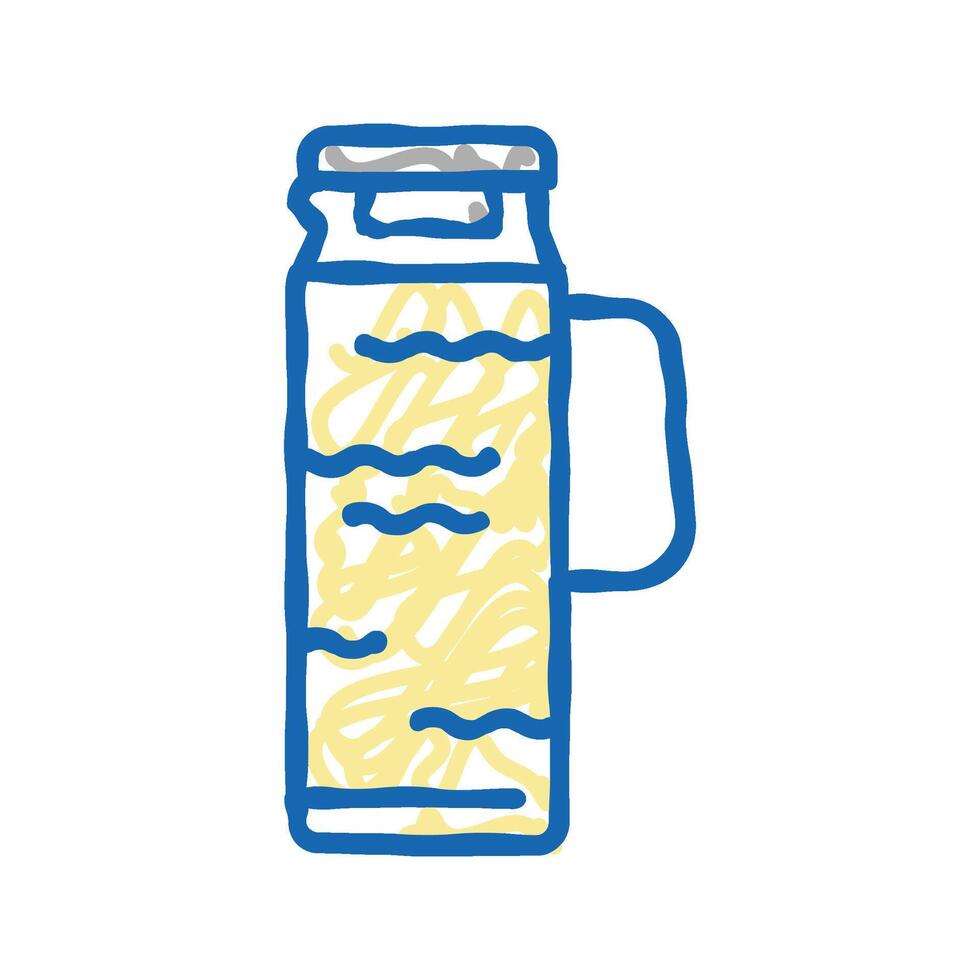 iced tea pitcher icon doodle illustration vector