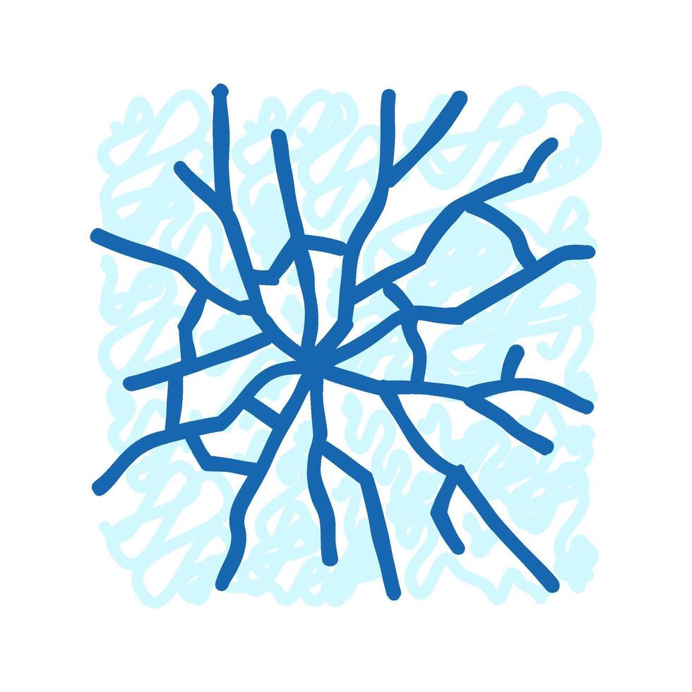 fractured glass fracture icon doodle illustration vector