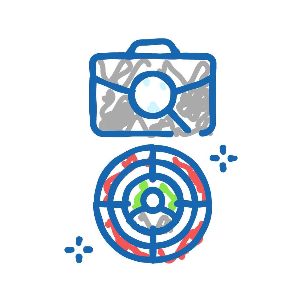 candidate journey mapping recruitment business icon doodle illustration vector