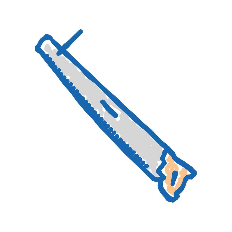 crosscut hand saw icon doodle illustration vector