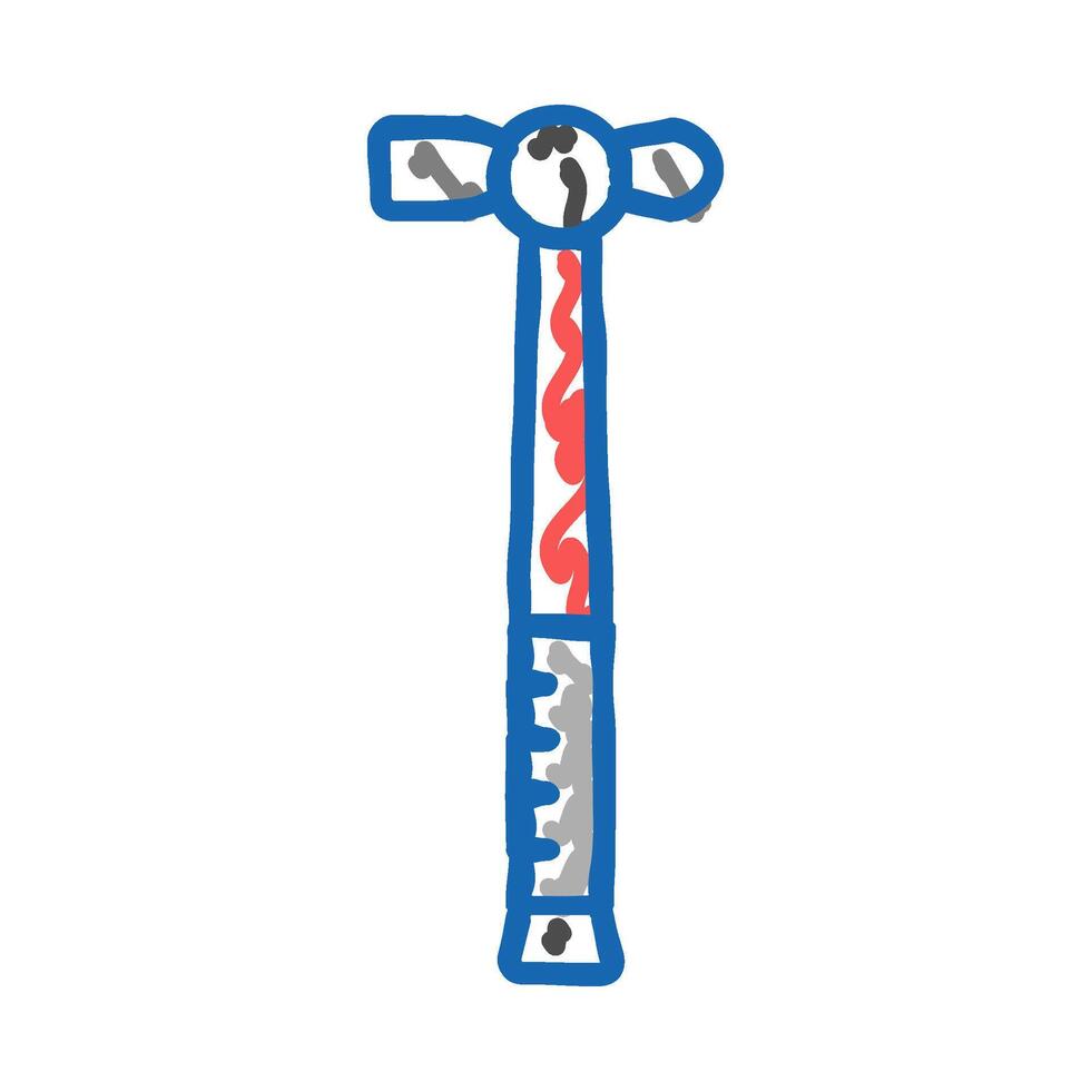 ballpeen hammer tool icon doodle illustration vector