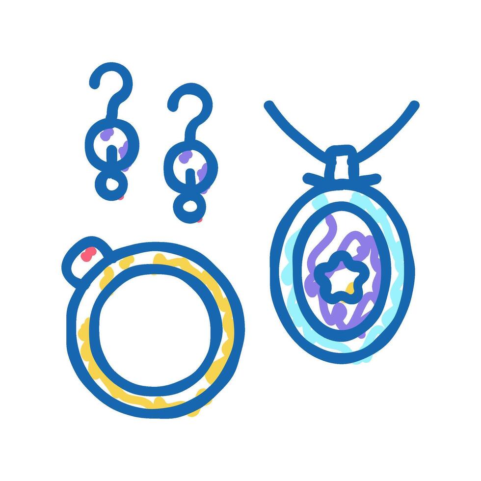 bijouterie jewellery icon doodle illustration vector