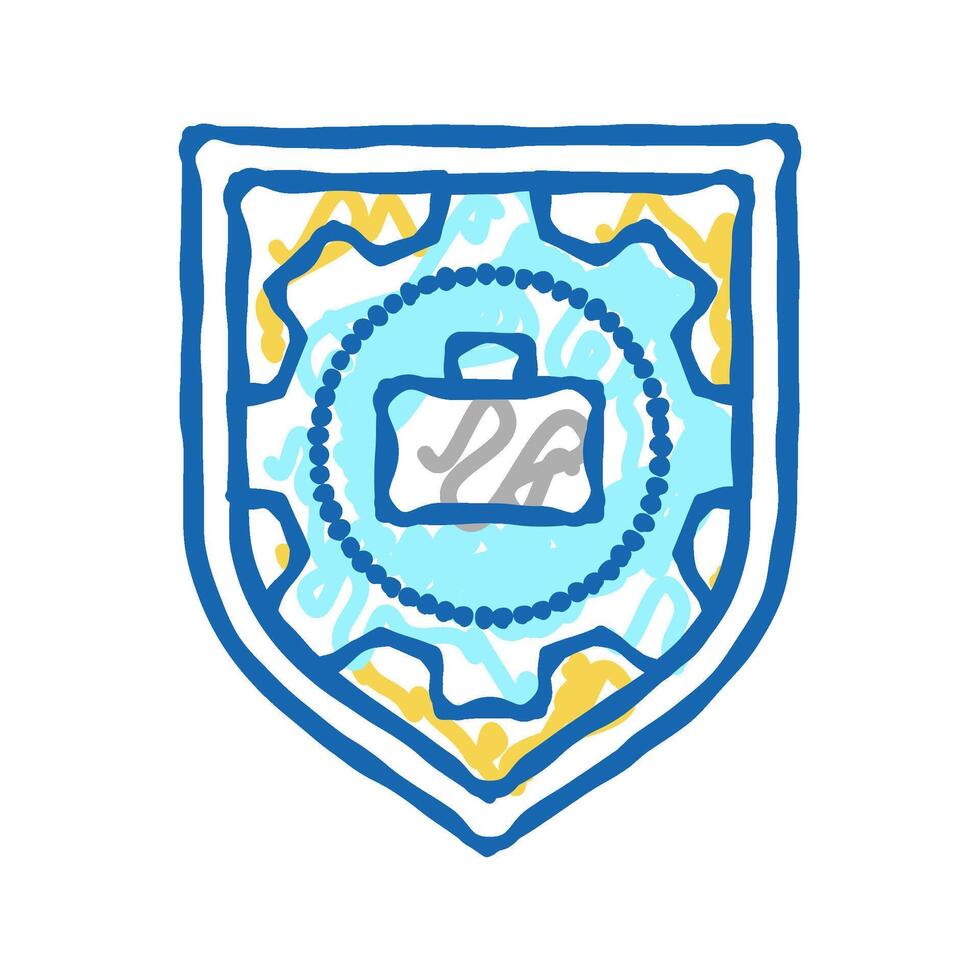occupational safety and health icon doodle illustration vector