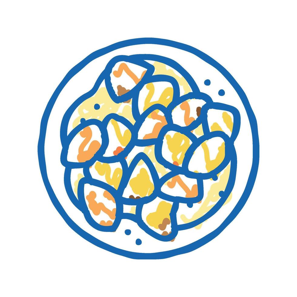 crispy potato vegetable icon doodle illustration vector