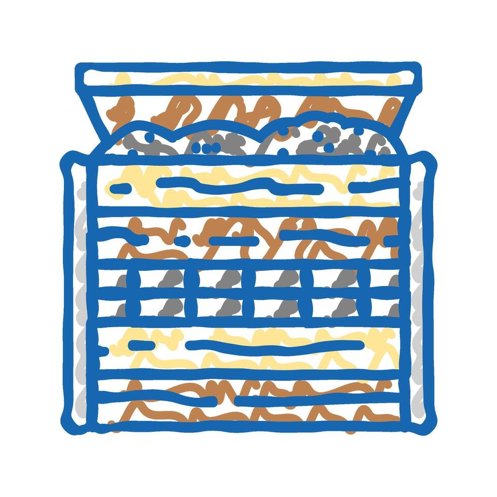 composting waste sorting icon doodle illustration vector