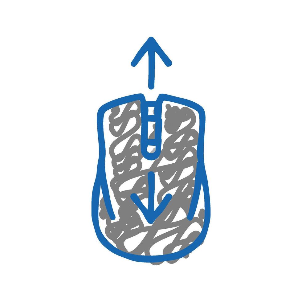 mouse scroll icon doodle illustration vector