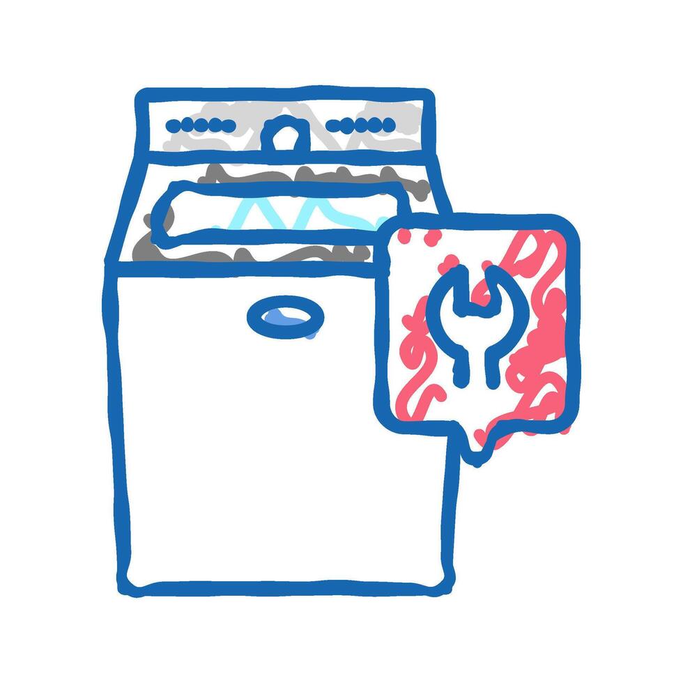 ice maker repair icon doodle illustration vector