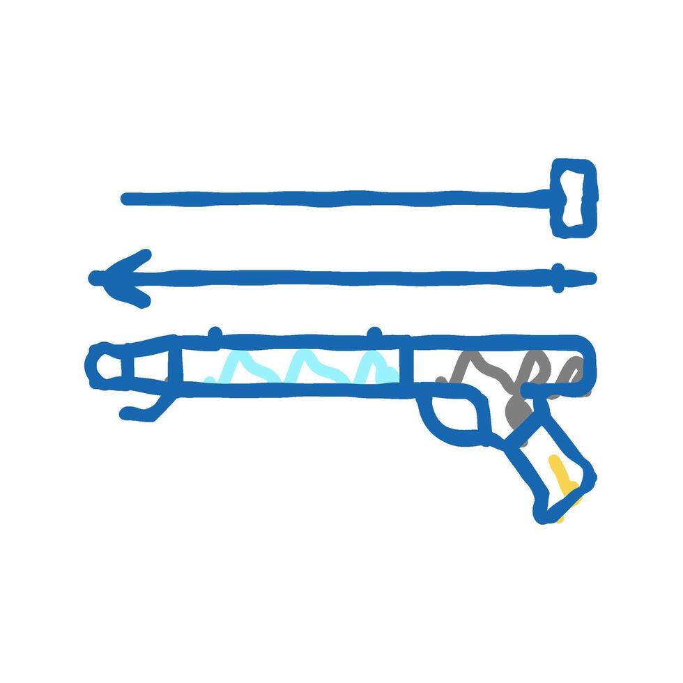 harpoon weapon icon doodle illustration sign vector
