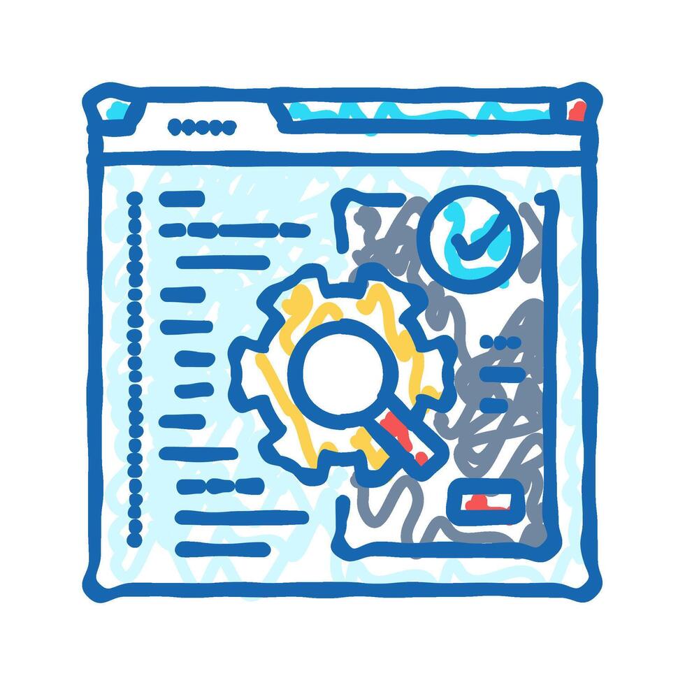 software testing icon doodle illustration vector