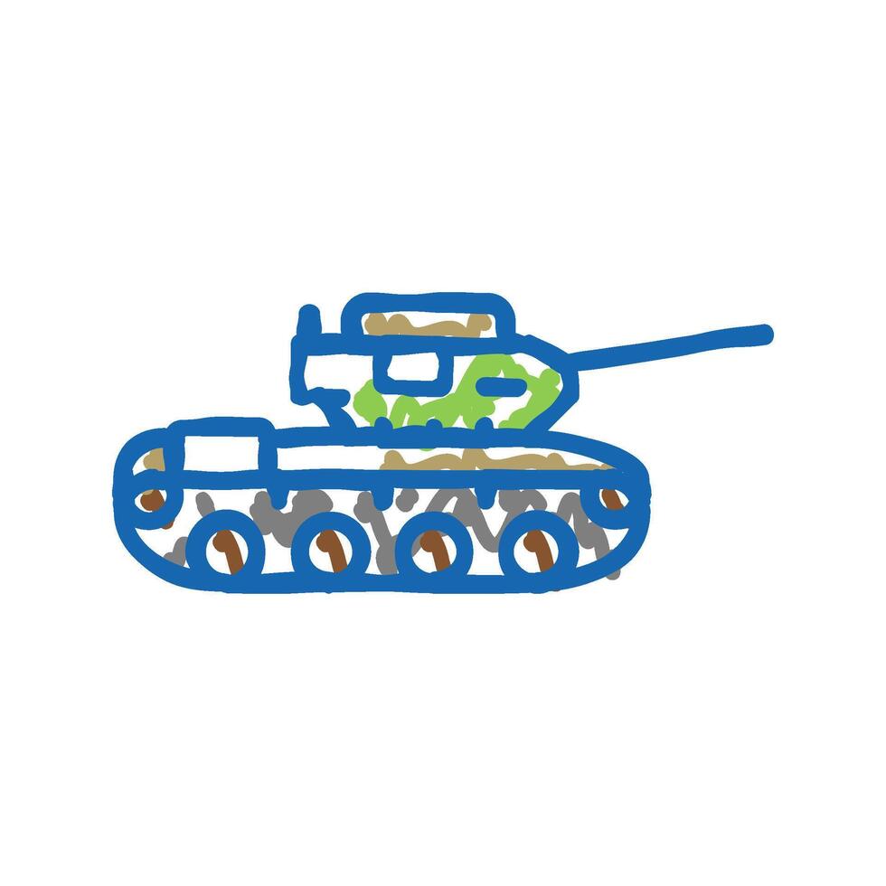 tank machine icon doodle illustration vector