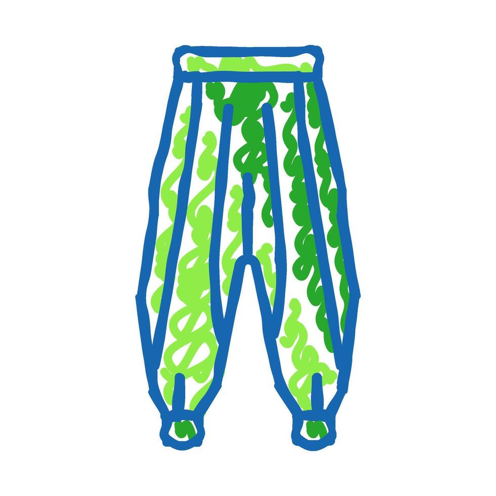 harem pants clothes icon doodle illustration vector