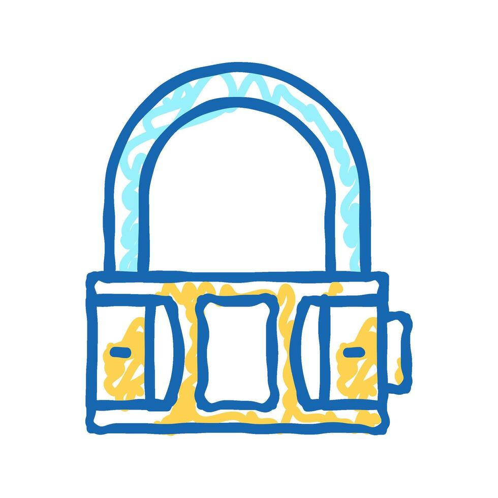 lock padlock icon doodle illustration vector