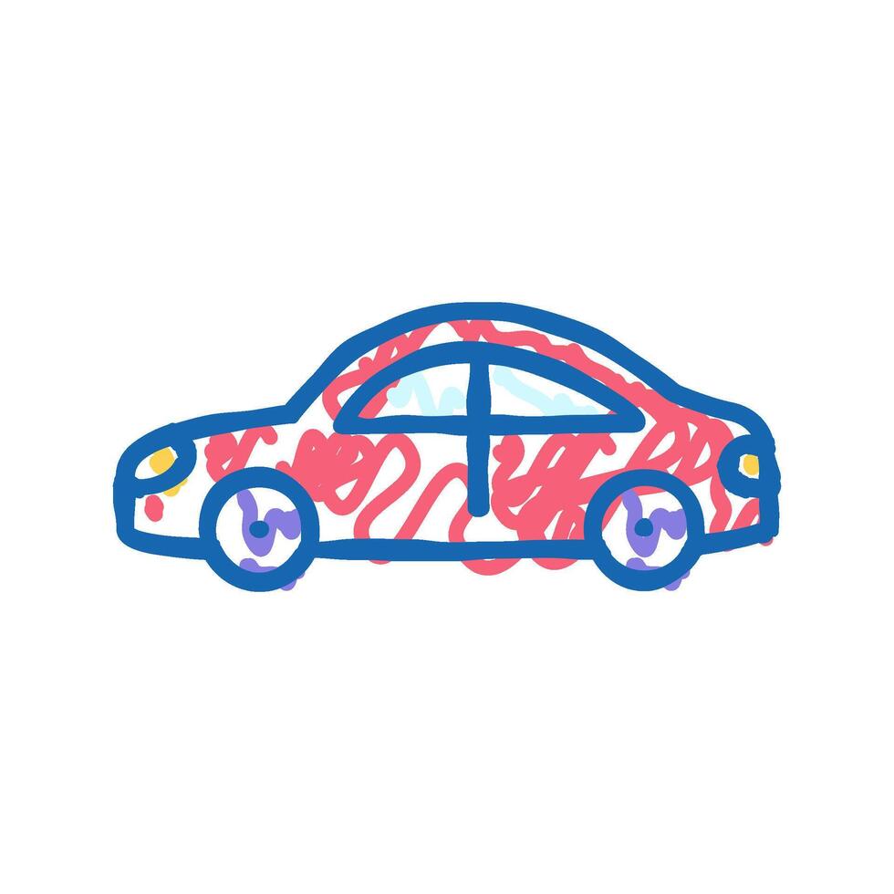car toy child baby kid icon doodle illustration vector