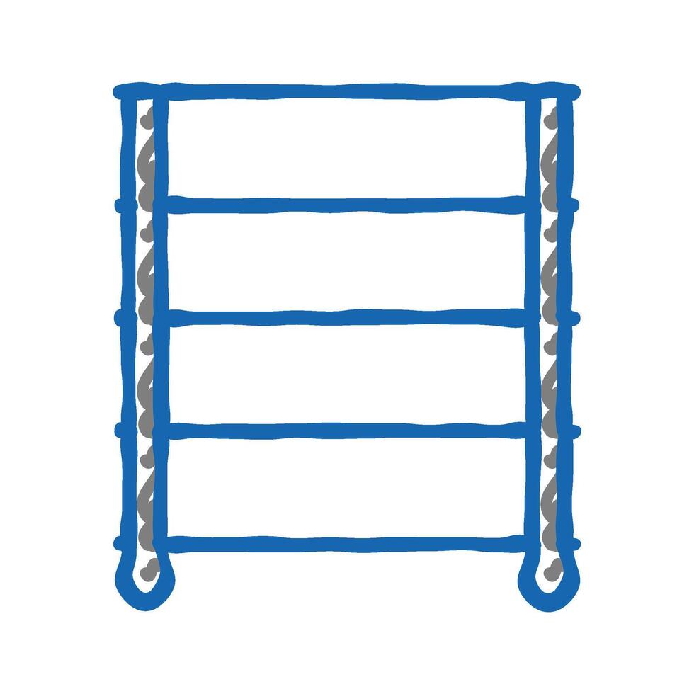 storage rack garage tool icon doodle illustration vector