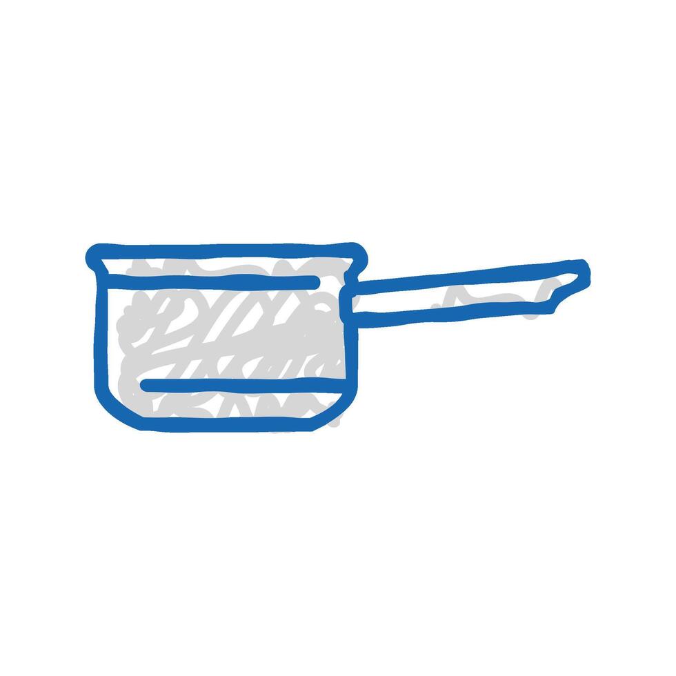 saucepan pot cooking icon doodle illustration vector