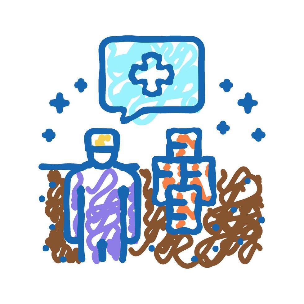soil remediation icon doodle illustration vector