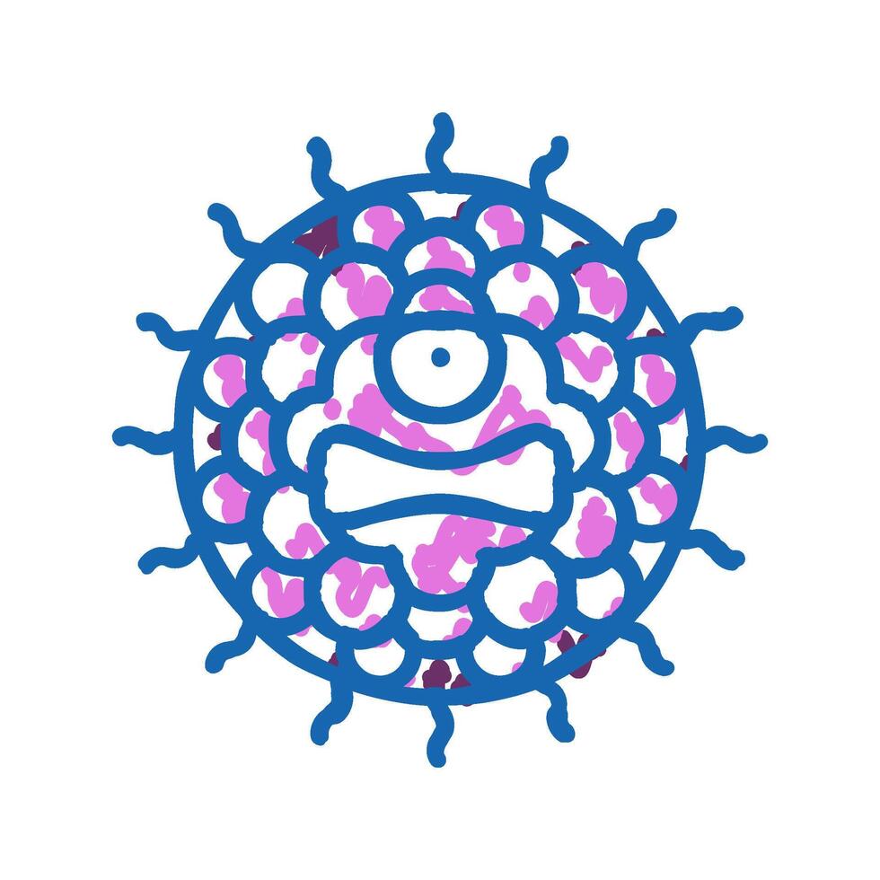 medical bacteria virus icon doodle illustration vector