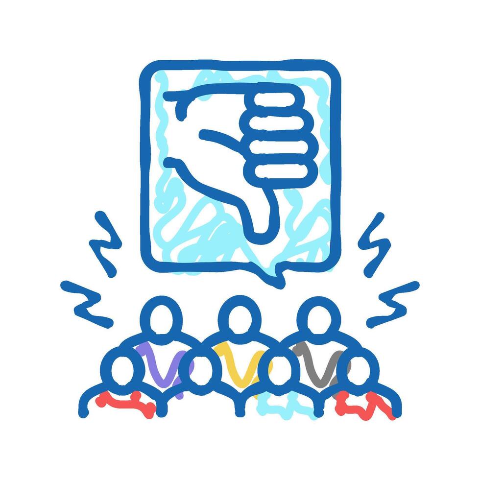 public shaming icon doodle illustration vector