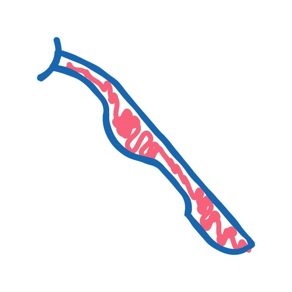 tweezer for false eyelashes icon doodle illustration vector