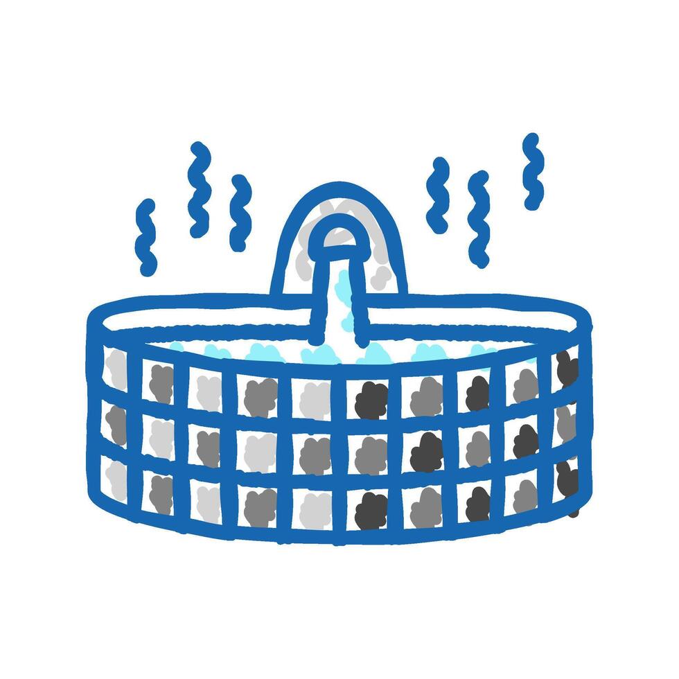 bathing sauna icon doodle illustration vector