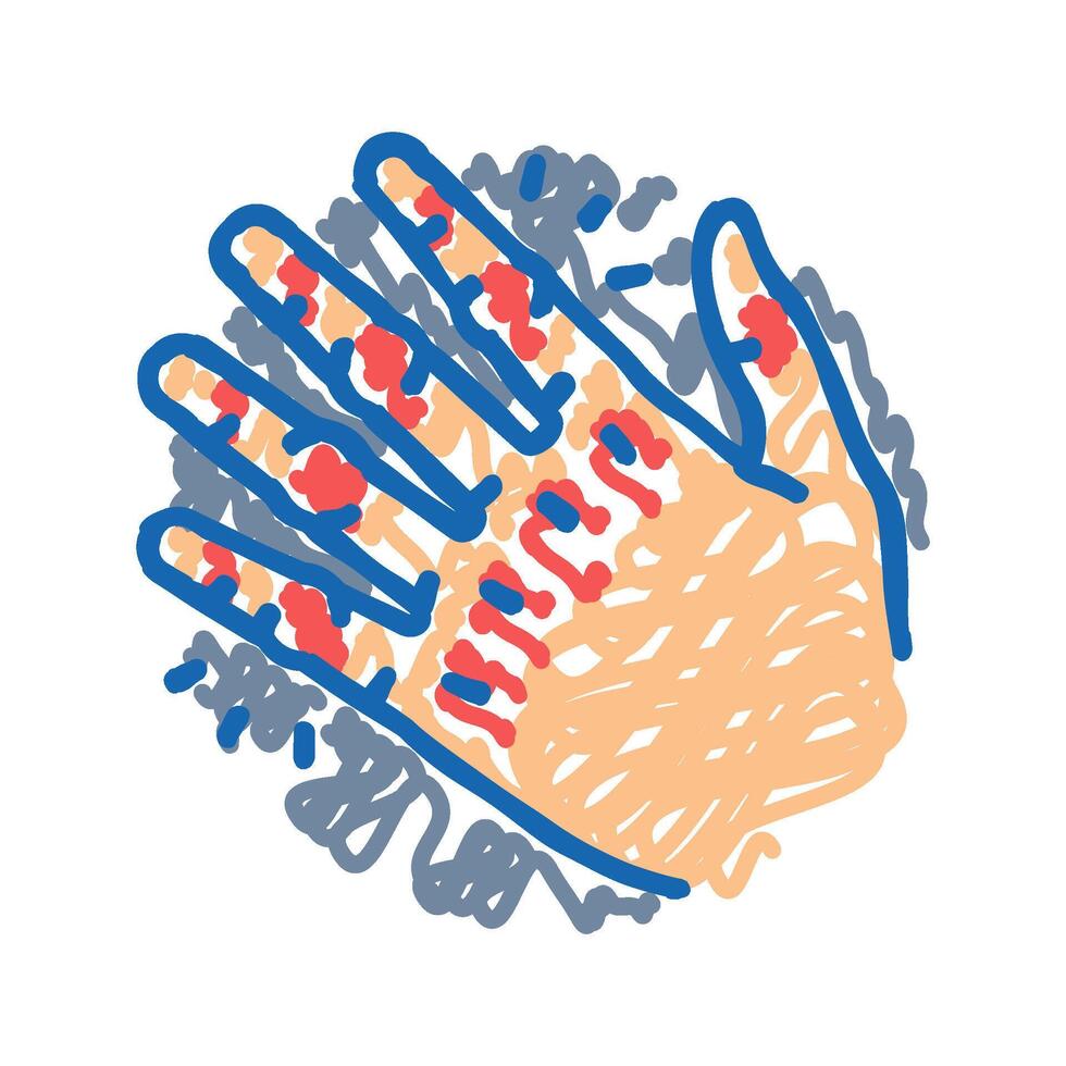 joint redness disease symptom icon doodle illustration vector