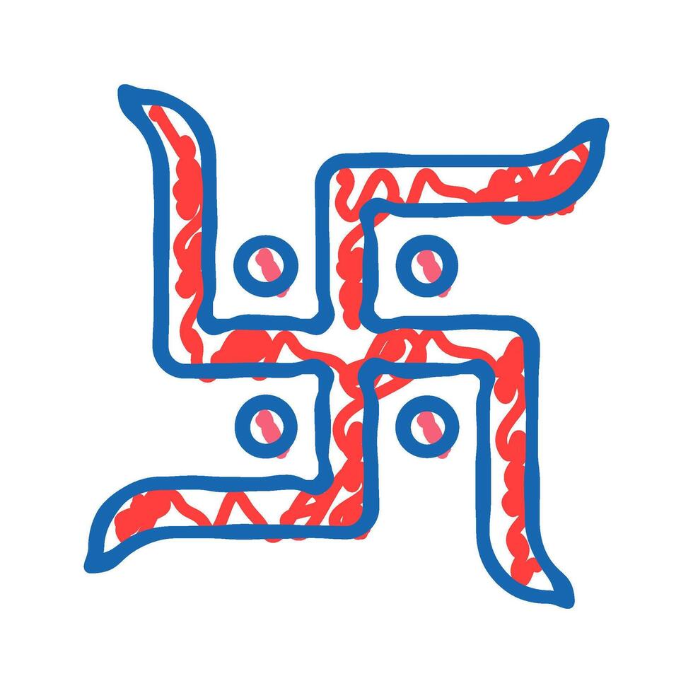 swastika hinduism icon doodle illustration vector