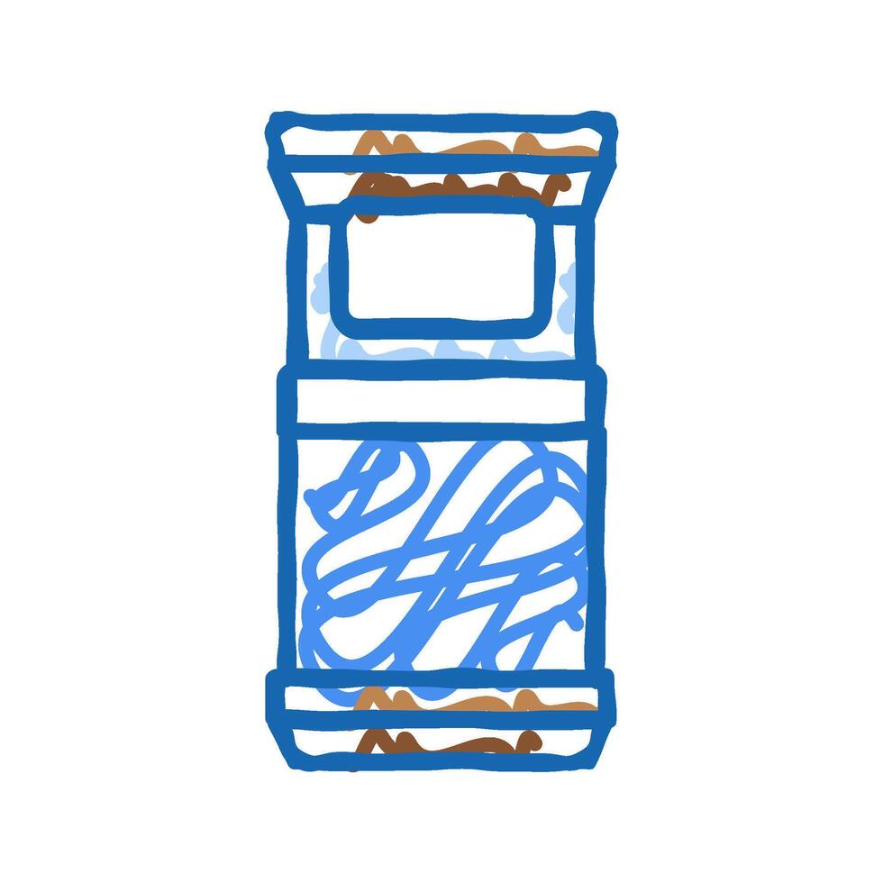 single bed top view icon doodle illustration vector