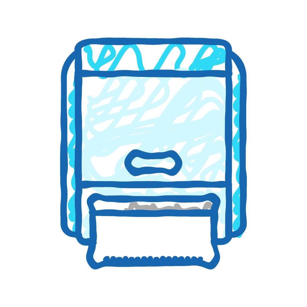 paper towel dispenser icon doodle illustration vector