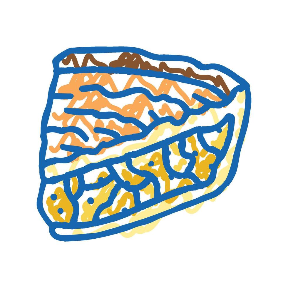 pie apple fruit icon doodle illustration vector