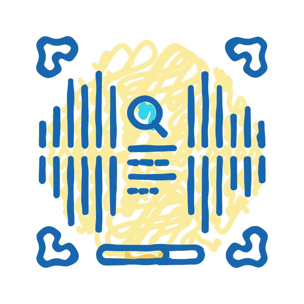 voice recognition icon doodle illustration vector