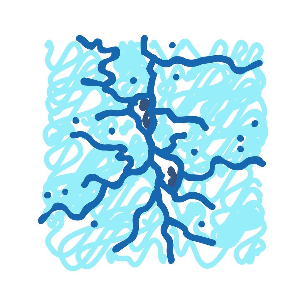 crack in ice fracture icon doodle illustration vector