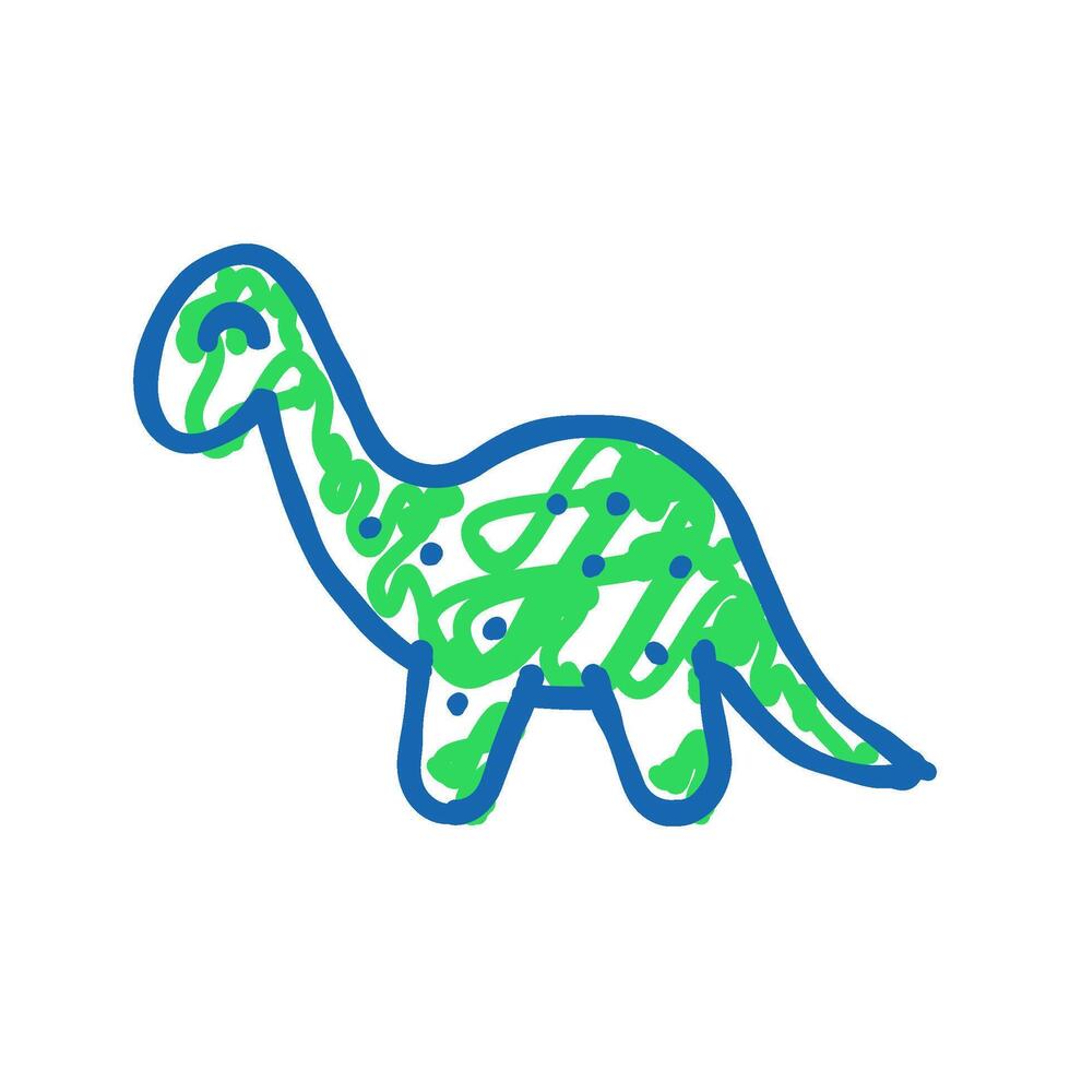 toy animal dinosaur toy child game play icon doodle illustration vector