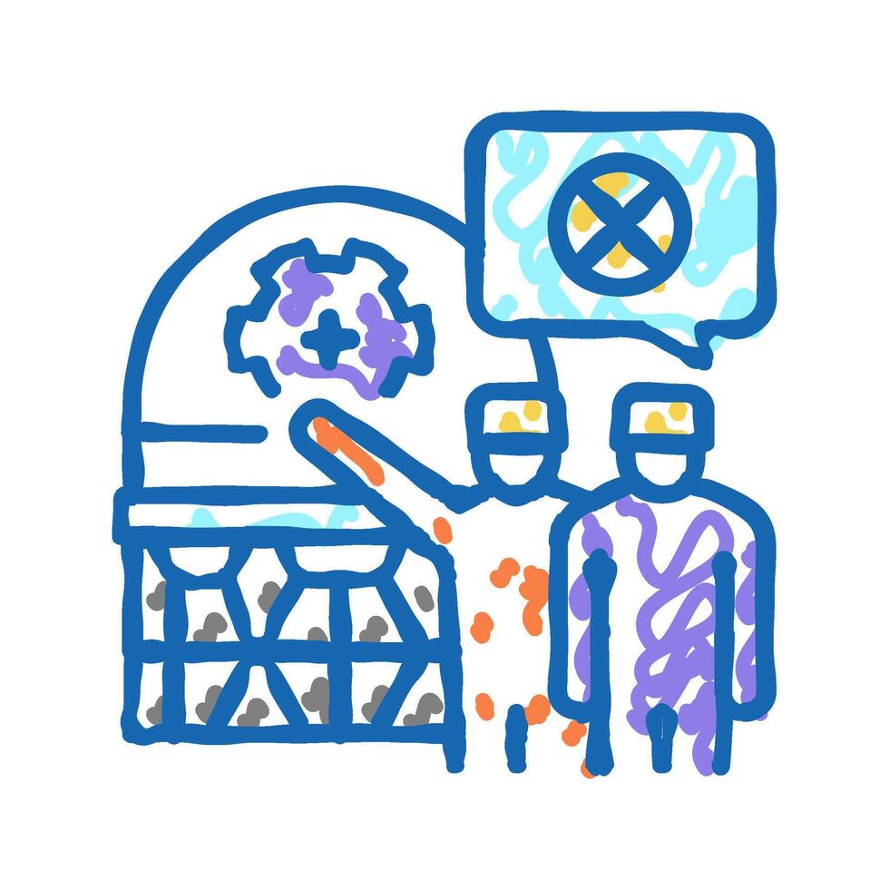 decommissioning processing icon doodle illustration vector