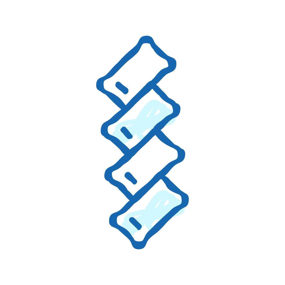shide paper streamers shintoism icon doodle illustration vector