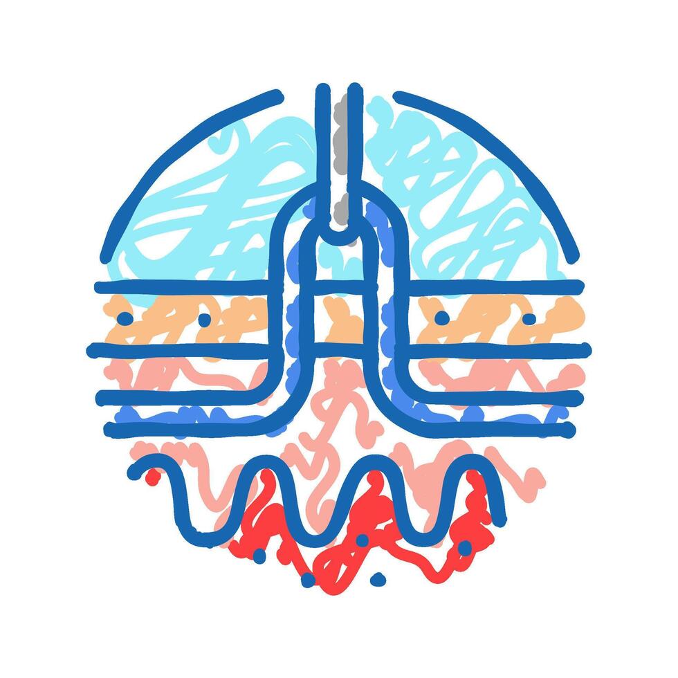 percutaneous nephrolithotomy icon doodle illustration vector