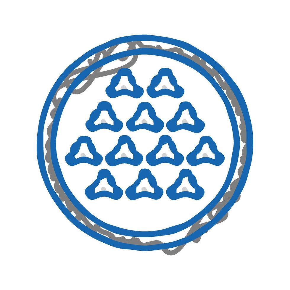 non stick coating label product caution icon doodle illustration vector