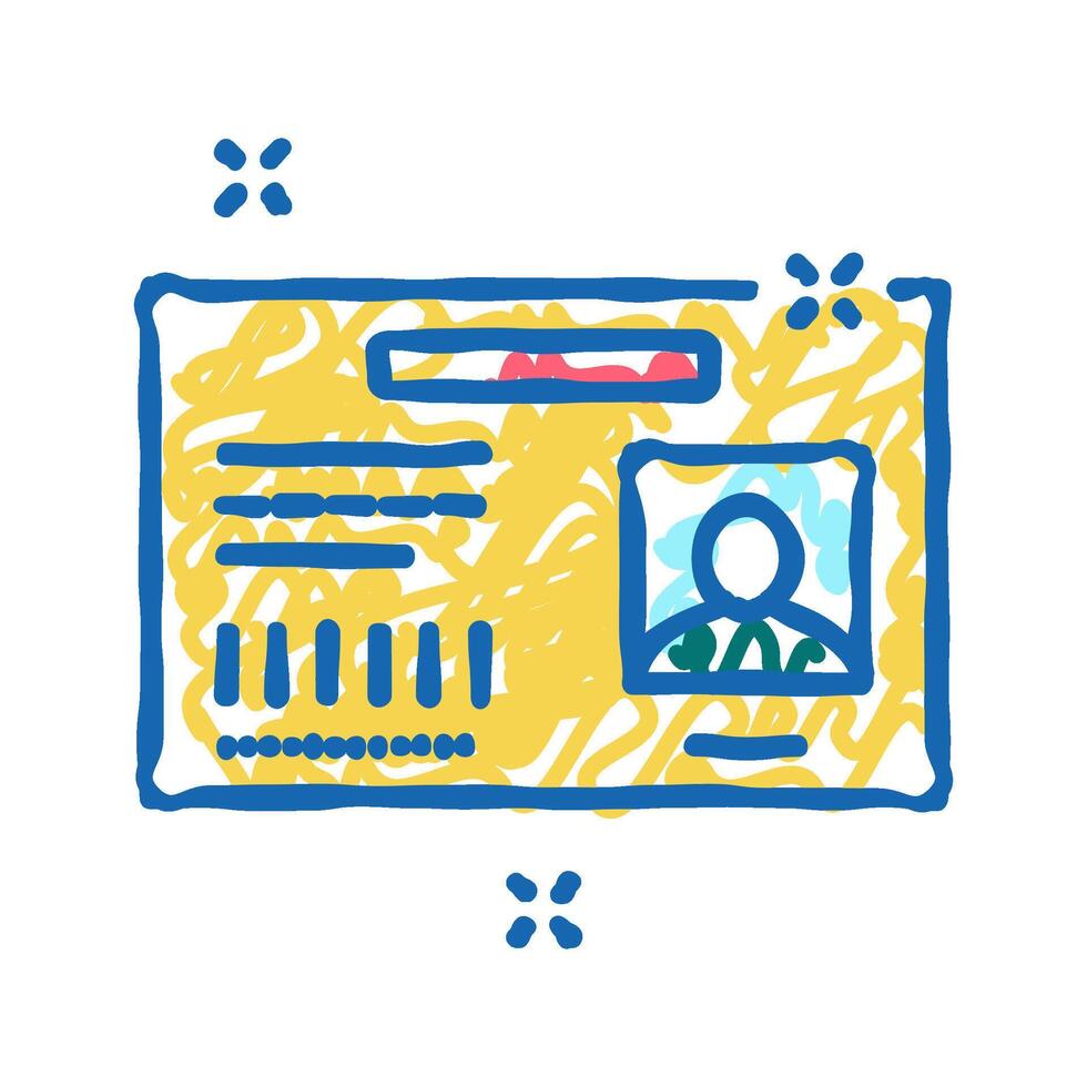 card for children library icon doodle illustration vector