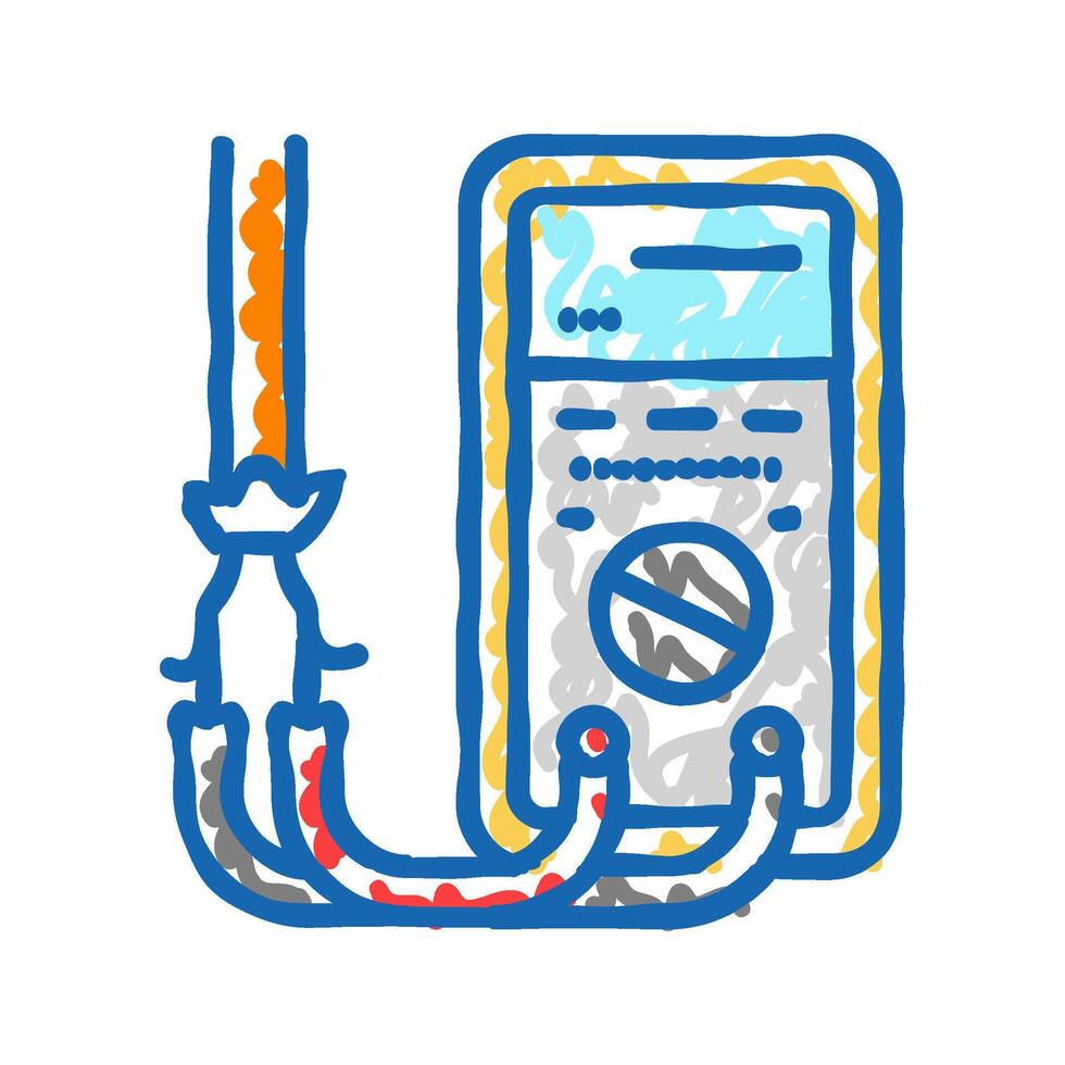 insulation check audit energy icon doodle illustration vector