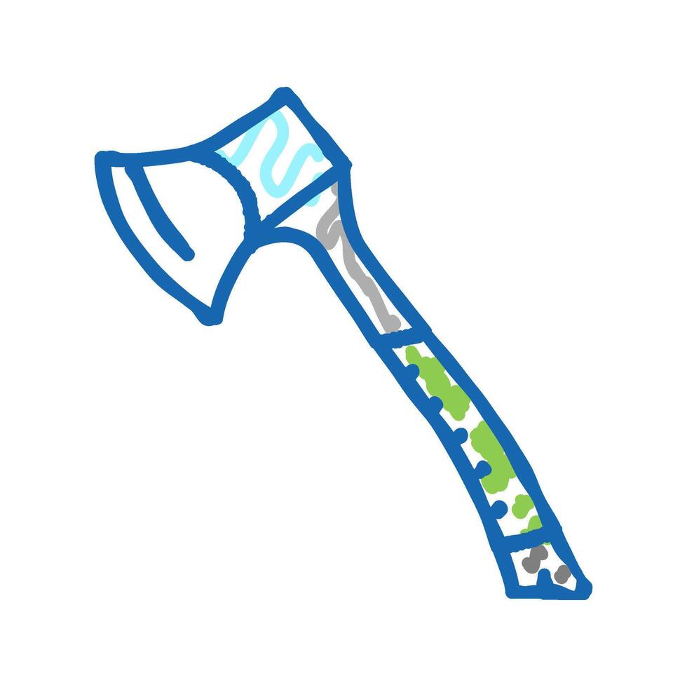 hunting ax icon doodle illustration vector